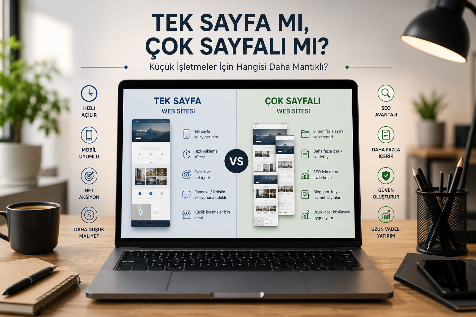 Tek Sayfa Web Sitesi mi, Çok Sayfalı Web Sitesi mi? Küçük İşletmeler İçin Hangisi Daha Mantıklı?
